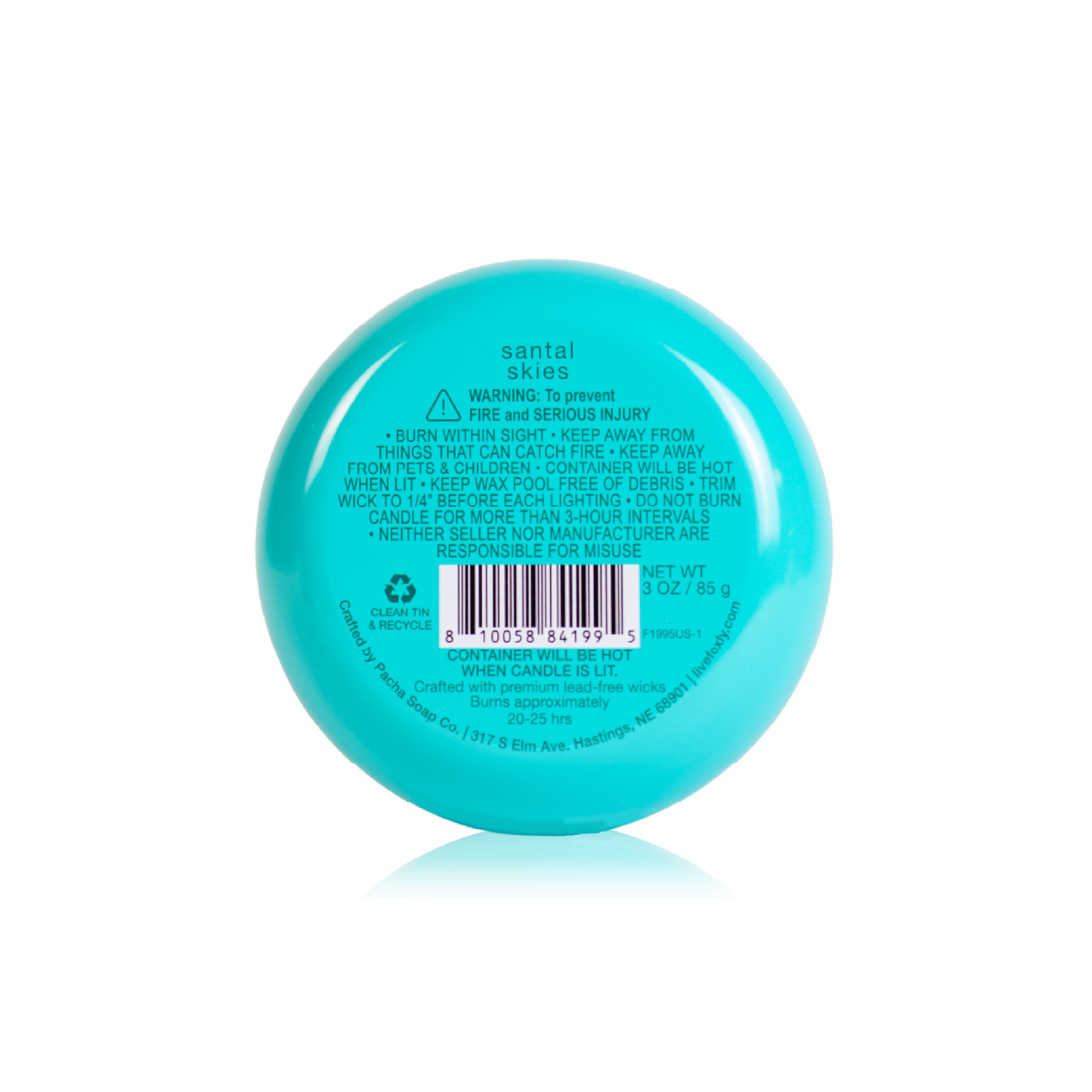 Santal Skies Tin Candle