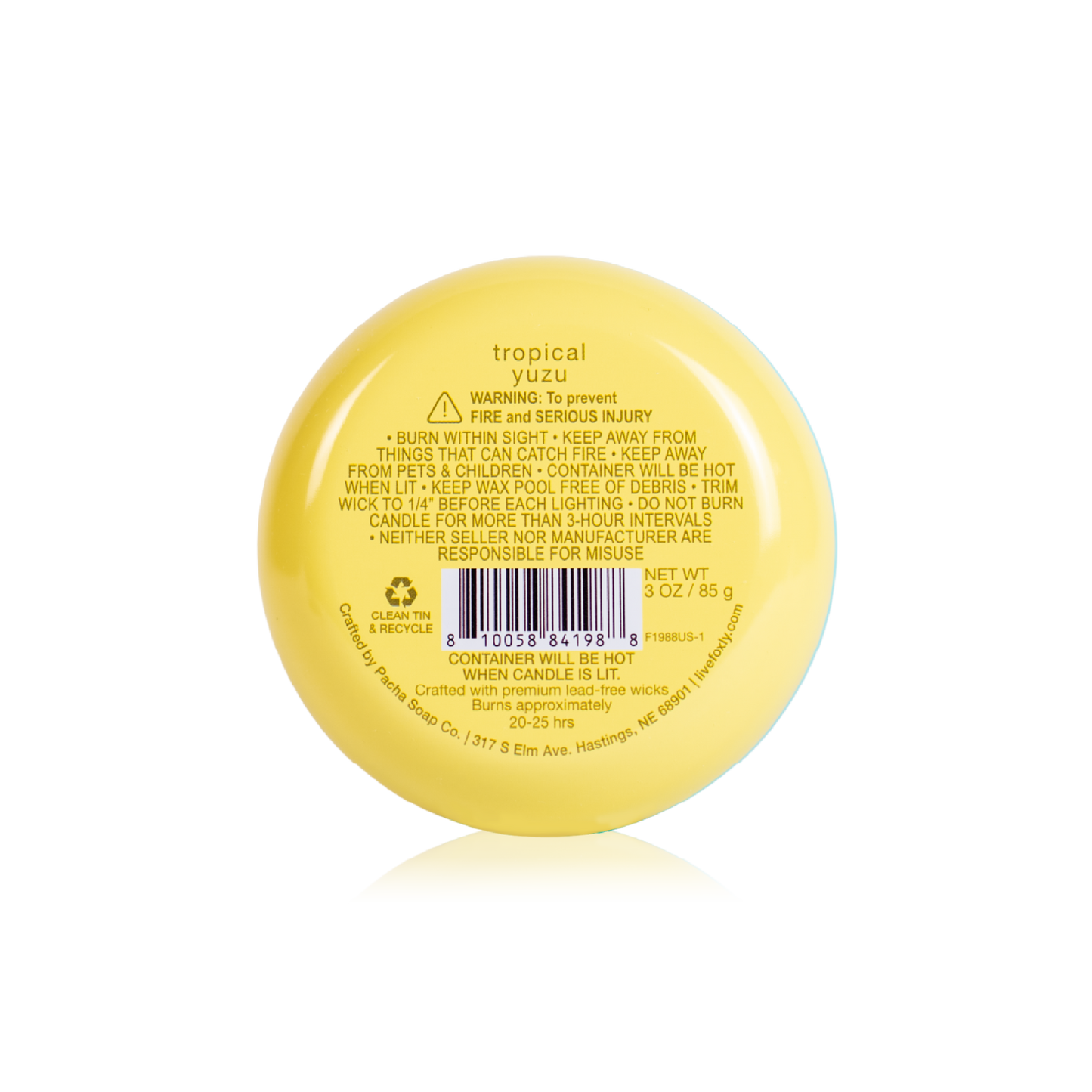 Tropical Yuzu Tin Candle